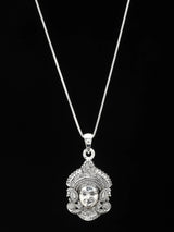 Goddess Durga Face Sterling Silver Pendant