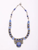 Tibetan Tribal Lapis Lazuli Brass Silver Necklace