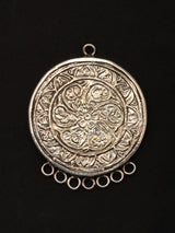 Hand-Painted Chaturbhuja Ganesha Sterling Silver Pendant