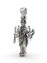 Mata Sadhi Divine Mother Durga Sterling Silver Pendant