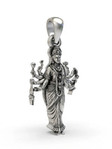 Mata Sadhi Divine Mother Durga Sterling Silver Pendant