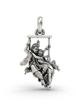 Radha Krishna on a Swing Sterling Silver Pendant