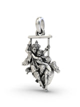 Radha Krishna on a Swing Sterling Silver Pendant