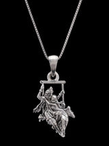 Radha Krishna on a Swing Sterling Silver Pendant