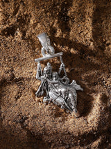 Radha Krishna on a Swing Sterling Silver Pendant