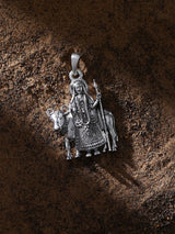 Goddess Durga Pithad Form Sterling Silver Pendant