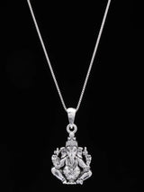 Chaturbhuja Ganesha Sterling Silver Pendant