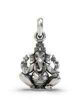 Chaturbhuja Ganesha Sterling Silver Pendant