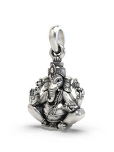 Chaturbhuja Ganesha Sterling Silver Pendant