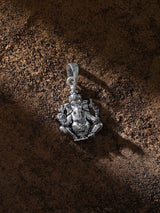 Chaturbhuja Ganesha Sterling Silver Pendant