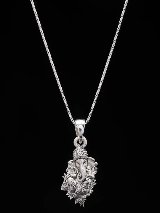 Vintage Lord Ganesha Sterling Silver Pendant