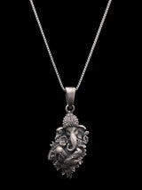 Vintage Lord Ganesha Sterling Silver Pendant