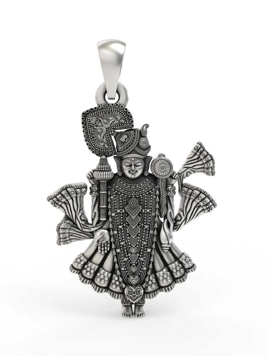 Shrinathji Devotional Sterling Silver Pendant