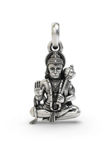 Lord Hanuman Sterling Silver Pendant with Polish Finish