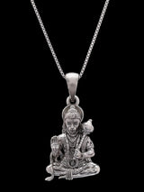Lord Hanuman Sterling Silver Pendant with Polish Finish