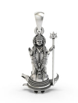 Khodiyar Mata Folk Goddess Sterling Silver Pendant