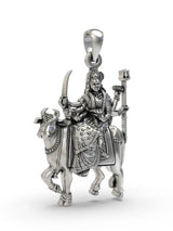 Mata Umiya Goddess Parvati Sterling Silver Pendant