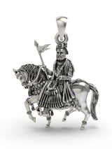 Ramdev Pir Baba Devotional Sterling Silver Pendant