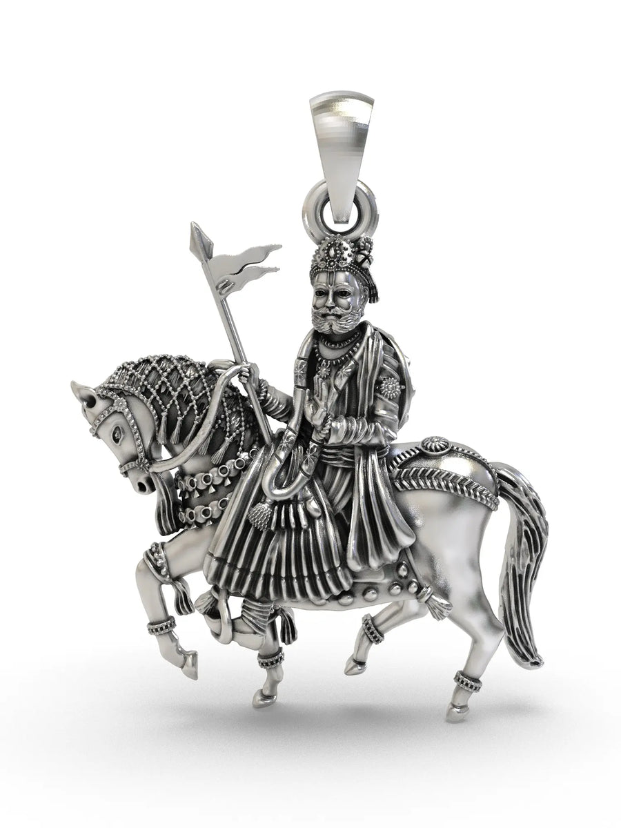 Ramdev Pir Baba Devotional Sterling Silver Pendant