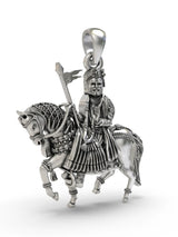 Ramdev Pir Baba Devotional Sterling Silver Pendant