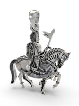 Ramdev Pir Baba Devotional Sterling Silver Pendant