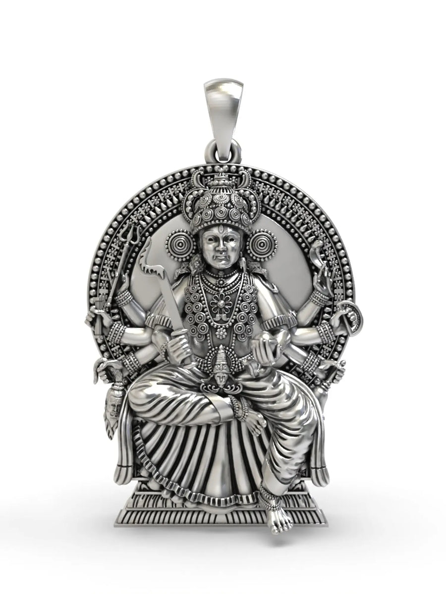 Chottanikkara Bhagavathi Devi Sterling Silver Pendant