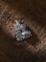 Shiva and Parvati Vintage Sterling Silver Pendant