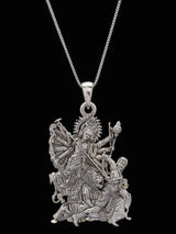 Mahishasura Mardini Goddess Durga Sterling Silver Pendant