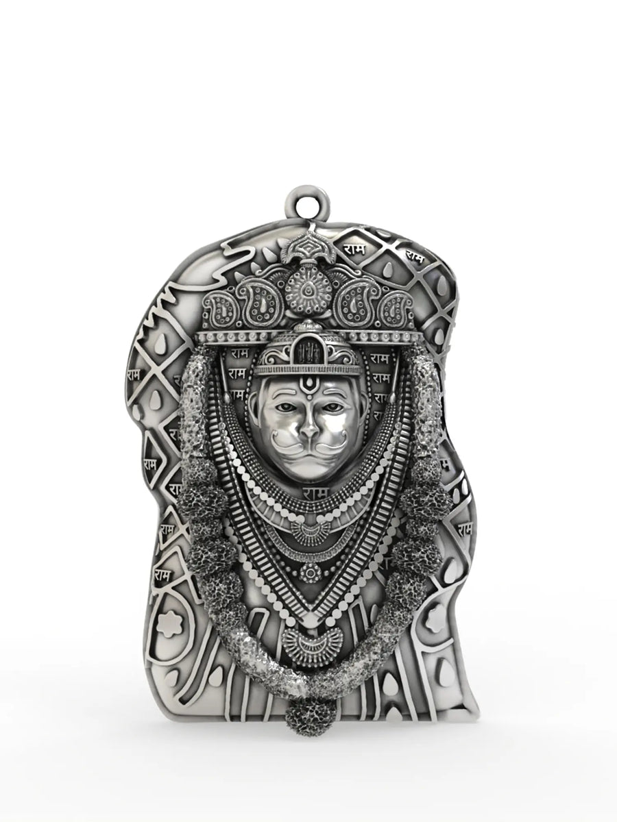 Bhurakhiya Hanuman Dada Sterling Silver Pendant