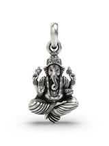 Chaturbhuja Lord Ganesha Sterling Silver Pendant
