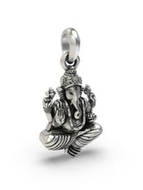 Chaturbhuja Lord Ganesha Sterling Silver Pendant