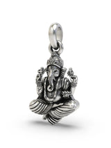 Chaturbhuja Lord Ganesha Sterling Silver Pendant