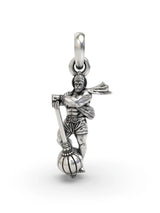 Vintage Polish Standing Lord Hanuman Sterling Silver Pendant
