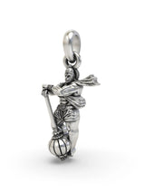 Vintage Polish Standing Lord Hanuman Sterling Silver Pendant