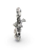 Vintage Polish Standing Lord Hanuman Sterling Silver Pendant
