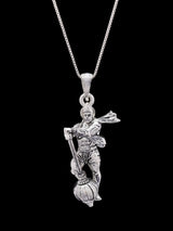 Vintage Polish Standing Lord Hanuman Sterling Silver Pendant
