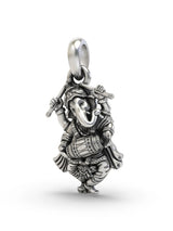 Dancing Ganesha Vintage Polish Sterling Silver Pendant