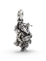 Dancing Ganesha Vintage Polish Sterling Silver Pendant