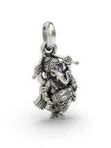 Dancing Ganesha Vintage Polish Sterling Silver Pendant