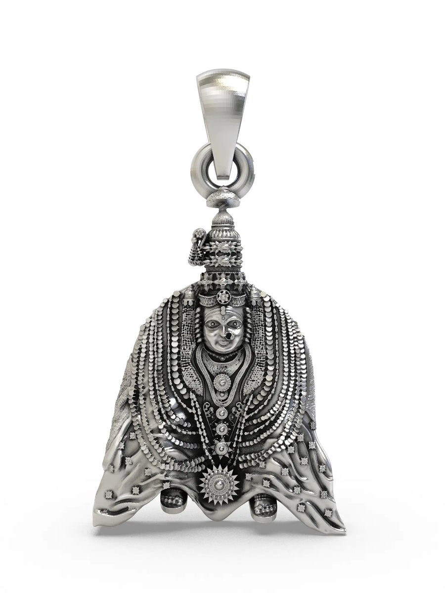 Tulja Bhavani Goddess Parvati Sterling Silver Pendant