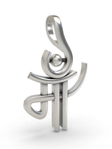 Maa Script Sterling Silver Pendant
