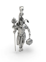 Shiva and Hanuman Sterling Silver Pendant