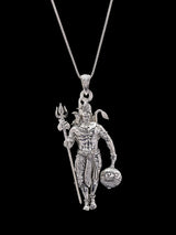 Shiva and Hanuman Sterling Silver Pendant