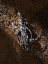 Shiva and Hanuman Sterling Silver Pendant