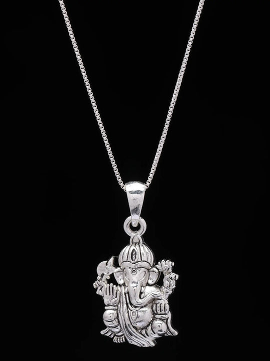 Vintage Lord Ganesha Sterling Silver Pendant