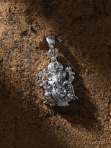 Vintage Lord Ganesha Sterling Silver Pendant