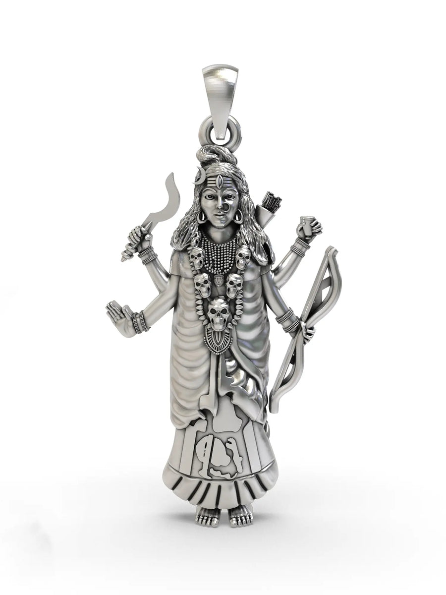 Akhat Maa Sterling Silver Pendant of the Rare Goddess