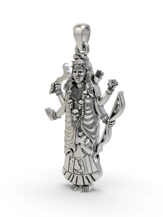 Akhat Maa Sterling Silver Pendant of the Rare Goddess