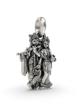 Radha Krishna Polished Sterling Silver Pendant