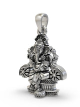Chaturbhuja Lord Ganesha Sterling Silver Pendant